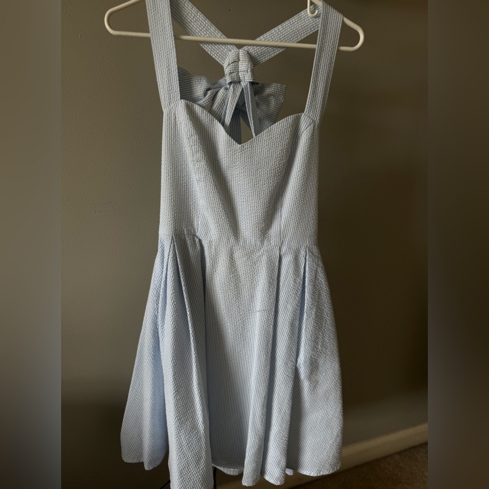 Lauren James Light Blue Mini Dress